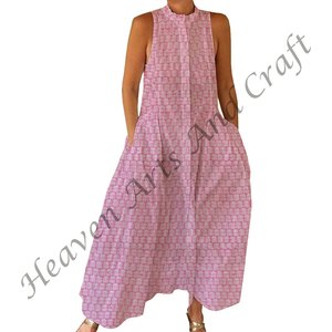 Combinaison en coton imprimée à la main avec fermeture éclair pour le printemps/été, arrivées d'automne, imprimé Bagru - Product Image 4