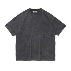 Camiseta lavada con ácido de algodón pesado Vintage de alta calidad con logotipo personalizado Camiseta vintage lisa con logotipo estampado gráfico para hombre - Product Image 3