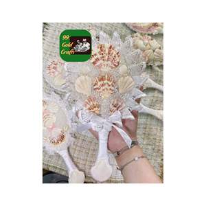 COASTAL STYLE HANDMADE SEASHELL <b>MIRROR</b> VIETNAM DECORATIVE ROUND WALL <b>MIRROR</b> WITH GLOSSY SHELL TEXTURE FOR HOME DECOR - Product Image 5