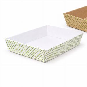 Plateaux en papier personnalisés pour hamburgers et frites F 17x25x5 Cm - Product Image 1