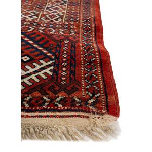 Kiaan <b>Boho</b>-Style Hand Knotted Wool <b>Rugs</b> Red Orange Geometric Abstract Patterns for Home Hallway Living Room Bedroom-Paem-237 <b>Rug</b> - Product Image 4