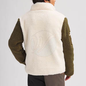 Sweat-shirt polaire Sherpa d'hiver pour hommes de haute qualité respirant conception de logo personnalisé technique de teinture unie conception de logo personnalisé - Product Image 5