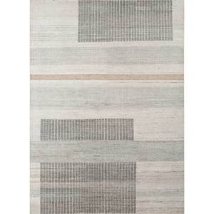 Blythe Ivory Hand Knotted Afghan Wool <b>Rug</b> <b>Boho</b> Style Rectangular Abstract Pattern for Home Living Room or Hallway-LSEA-1197 - Product Image 1