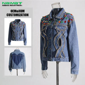 <b>Women</b> Blue Denim Jacket With Multiple Zipper Accents Cropped Jean <b>Coat</b> Moto Style Outerwear Fashion Ladies Long Sleeve Jacket - Product Image 4