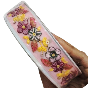 Premium Floral Lace Fabric Rolls for DIY Fashion <b>and</b> Home Embellishments Elegant Embroidery Lace Rolls for Handmade Clothing - Product Image 1