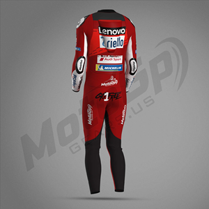 Rucati Francesco Bagnaia Lenovo Moto Racing Traje de cuero 1Pc Cuero de vaca/Canguro Moto Pista/Montar MotoCp Mono/Traje - Product Image 3