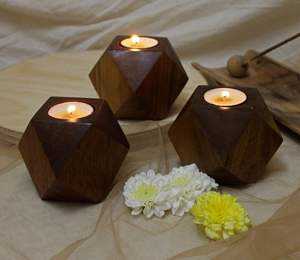 Rustic Wooden <b>Candle</b> Holders Suppliers for Festive Decor - Product Image 2