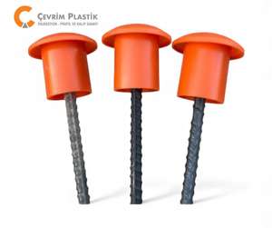 Tapas de Seguridad Industriales de Plástico Duradero de 16-32 mm, Protectores de Extremos de Barras de Refuerzo, Cubiertas de Hongo, Herméticas, Resistentes al Moho, OSHA - Product Image 5