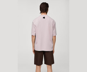 Camisetas de cuello redondo de algodón pesado de gran tamaño para hombres, Camisetas básicas esenciales suaves clásicas, ropa teñida, técnica de manga corta - Product Image 3