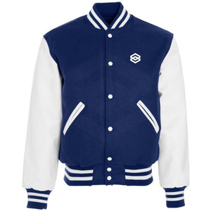 Chaqueta con letras para hombre hecha a medida para Otoño Invierno, chaqueta informal de poliéster/algodón transpirable de secado rápido de alta calidad con cuello levantado - Product Image 3