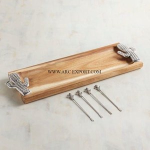 ถาดเสิร์ฟอาหารทำจากไม้ไผ่ขนาดใหญ่ถาดเสิร์ฟอาหารดีไซน์สวยออกแบบได้ตามที่ต้องการแบบแฮนด์เมด - Product Image 4