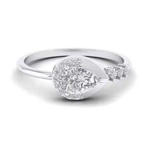 Bijoux fins de luxe exclusifs Bagues en diamant cultivées en laboratoire en or 14K 18K 22K Cadeaux de mariage Prix de gros avec perles - Product Image 2