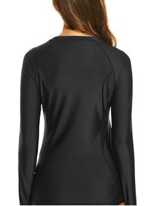 Camiseta deportiva de manga larga para mujer al por mayor, camiseta de compresión de entrenamiento, ropa de gimnasio, ropa deportiva de secado rápido para correr, transpirable - Product Image 2
