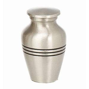 Elegant Band Infant Cremation Urn Premium Metal <b>Keepsake</b> Urn for <b>Baby</b> Funeral Services Band Design for Ashes Casket - Product Image 4