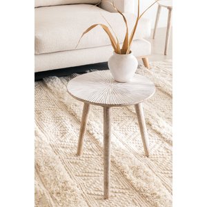 Table d'appoint ronde en bois de manguier Nabordi - Product Image 5