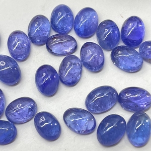 Venta al por mayor natural tanzanita cabujón calibrado corte ovalado tamaño azul piedra preciosa para la fabricación de joyas con tratamiento térmico - Product Image 6