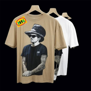 T-shirt Homme Grande Taille en Coton Lourd Tricoté Premium 2026, Couleur Unie, Col Personnalisé, Logo Imprimé, OEM, Vente en Gros, Exportation Bangladesh - Product Image 3