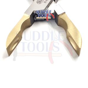 คีมหนีบห่วงสแตนเลสขนาด 130 มม. ยี่ห้อ Optimal Tools หัวทองเหลืองเต็มตัว สำหรับร้อยลูกปัดมุก หิน และเครื่องประดับเจาะร่างกาย - Product Image 2