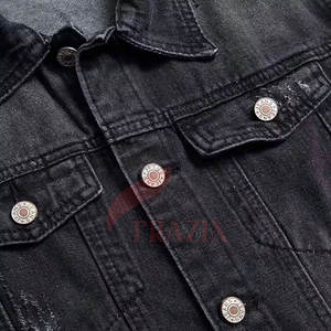 Col rabattu hommes veste en jean grande taille veste en jean utilisation extérieure hommes jean veste d'hiver - Product Image 2