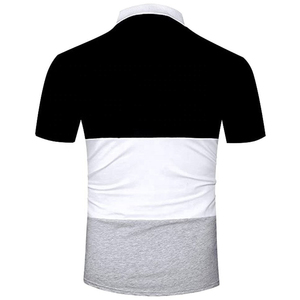 Venta caliente de los hombres cómodos con estilo sólido para camisetas de Polo de manga corta antiarrugas transpirable lona baja al por mayor Casual - Product Image 3