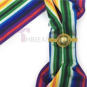 Hand Embroidered Luxury Drum Majors Sashes with Lace Decoration <b>Sew</b>-On Badge Type Safety <b>Pin</b> Attachment Customizable - Product Image 5