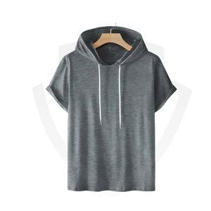 เสื้อกล้ามมีฮู้ดผู้ชายแบบเรียบง่ายสำหรับออกกำลังกาย เสื้อยืดทรงเข้ารูปมีกระเป๋า เสื้อฮู้ดสำหรับเล่นกล้าม เสื้อฮู้ดแขนกุดสำหรับฝึกซ้อม - Product Image 1