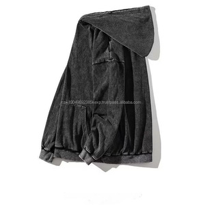 Sweat-shirt unisexe en coton de haute qualité avec logo personnalisé, sweat-shirt épais en molleton uni, sweat-shirt à capuche en molleton épais pour hommes - Product Image 4