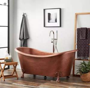 Bañera de Cobre de Diseño para Decoración de Baños Contemporáneos, Creando un Atractivo Impresionante con una Construcción Metálica Artística - Product Image 1