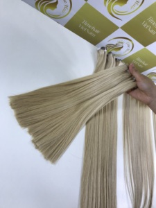 Virgen vietnamita Remy extensiones de cabello a granel Natural suelta onda profunda Rubio raíces oscuras puro crudo sin procesar ondas competitivas - Product Image 3