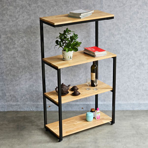 Estante de Cocina Ensamblado de 70x30x122cm, Modelo KB68043, Estructura de Hierro y Madera de Caucho, para Almacenamiento en el Hogar, Horno Microondas y Organización de Especias - Product Image 2