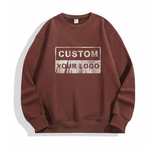Sudadera de Algodón Grueso de 500 g/m² para Hombre, Cuello Redondo, Oversize, con Bordado, Ecológica, Hombros Caídos, Venta al por Mayor, OEM - Product Image 1