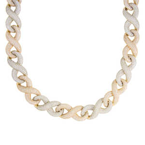 Chaîne cubaine en or 10 carats avec diamants de laboratoire, collier tendance glacé, bijoux de luxe, cadeau pour homme, mode hip-hop - Product Image 3