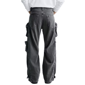 Nuevos Jeans de Mezclilla para Hombre, Estilo Moderno, Más Vendidos, de Talle Alto, Lavado Ácido, Cómodos, Estilo Cargo Holgado, Hechos en Pakistán - Product Image 2