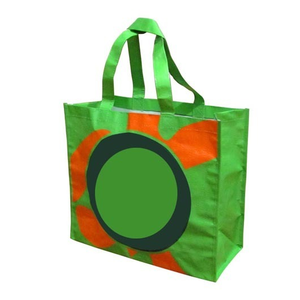 Precio al por mayor Impreso personalizado Reciclar Reutilizable ecológico PP-Bolsas de compras de tela no tejida Bolsas de compras de comestibles reutilizables - Product Image 2