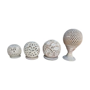 Belle collection nouvellement faite à la main dans divers bougeoirs en stéatite à thème avec forme ronde pour cadeau de décoration de la maison - Product Image 6
