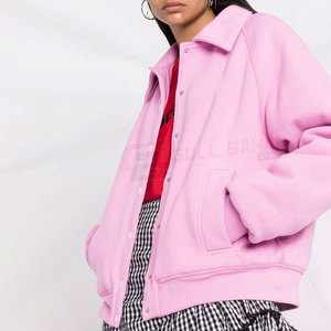 Veste d'université à boutons pression pour femmes avec style lycée et coupe sportive Veste d'université en coton mélangé pour femmes - Product Image 3