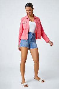 Vestes en jean pour femmes, coupe ajustée, respirantes, en coton, pour l'extérieur, col rabattu, vente en gros, marque personnalisée - Product Image 2