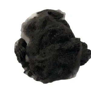 Goede Kwaliteit Polyester Stapelvezel Zwarte Vaste Droge Vezel Voor De Productie Van Niet-Geweven Materialen