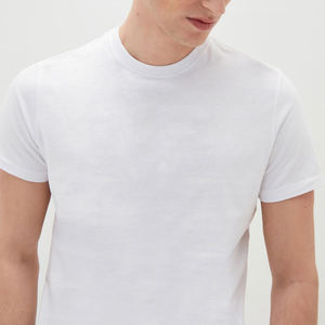 Camiseta con logotipo de marca personalizado, venta al por mayor de camisetas de algodón 100% lisas de color liso con cuello redondo y cuello redondo, Camiseta deportiva para hombre - Product Image 4