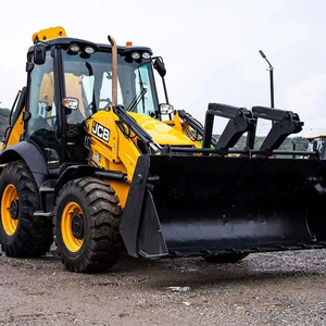 Chargeuse-pelleteuse JCB 3CX 4x4 à quatre roues motrices avec godet avant et arrière, équipée de composants hydrauliques Huade, équipement lourd - Product Image 1