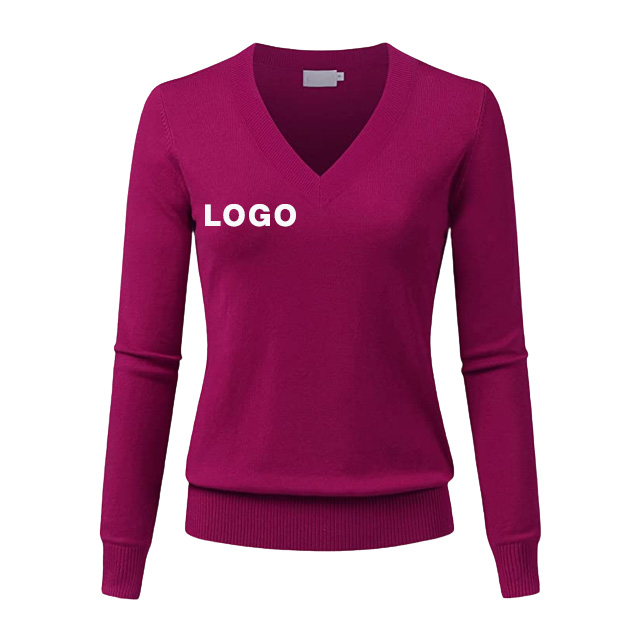 Custom sweater V-Neck sweatshirt Women's Pullover Sweatshirt women's plus size Sweater for Women's wear made in India