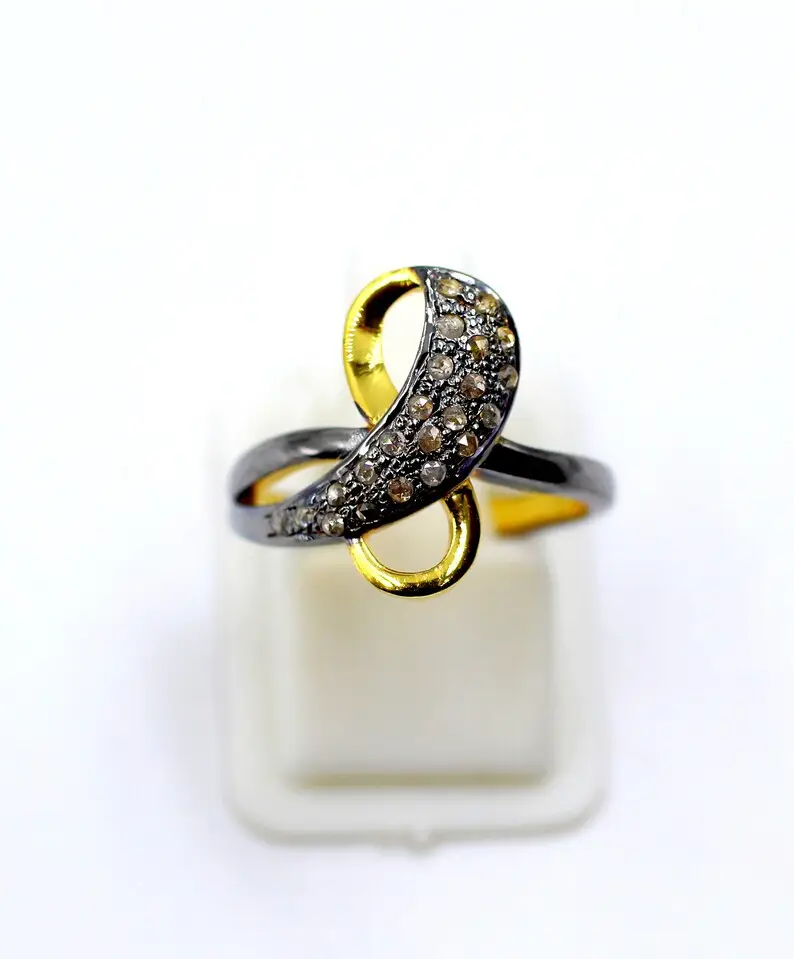 Natürlicher echter Diamantring Luxus Silber ring Schmuck Hochzeit Frauen Verlobung sring