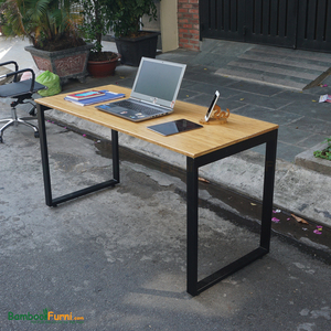 RecBamboo BFRB003 140x60cm Computer <b>Desk</b> with Assembled Iron Legs - Product Image 1