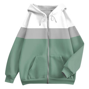 Sudadera personalizada con capucha para hombre, cremallera, cremallera completa, forro polar de algodón, sudadera de gran tamaño, conjunto de Jogger, ropa de calle con bolsillo - Product Image 1