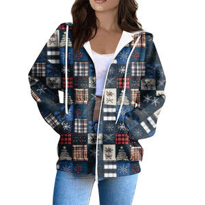 Tissu lisse et capuche réglable pour tenue sportive ou décontractée Sweat à capuche chaud zippé avec intérieur brossé - Product Image 3