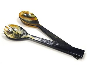 Cuchara de cuerno de búfalo de alta calidad con pulido de espejo Último diseño Mango de ágata Nuevo utensilio elegante - Product Image 6