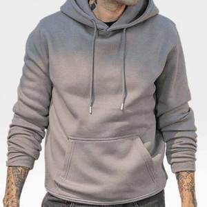 Sweat à capuche épais pour homme, coupe oversize, en molleton bouclette délavé à l'acide, écologique, sans cordon de serrage, avec logo brodé, collection automne - Product Image 6