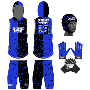 Uniformes de football américain personnalisés sublimés et respirants |   Ensemble maillot et short Pro Team avec propriétés d'évacuation de l'humidité et de séchage rapide - Product Image 1