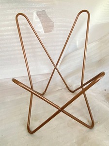 เก้าอี้หนังผีเสื้อสีน้ำตาลคลาสสิกโครงเหล็กเก้าอี้พักผ่อนแบบพับได้สำหรับในร่มกลางแจ้งห้องนอนห้องนั่งเล่น - Product Image 2