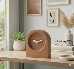 The CRAFT EXIM Luxury Natural Marble Quartz Art Deco <b>Desk</b> <b>Clock</b> Premium Handcrafted Decor for Home Office - Product Image 3